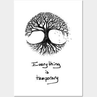 Hand drawn Tree of life with Quote Posters and Art